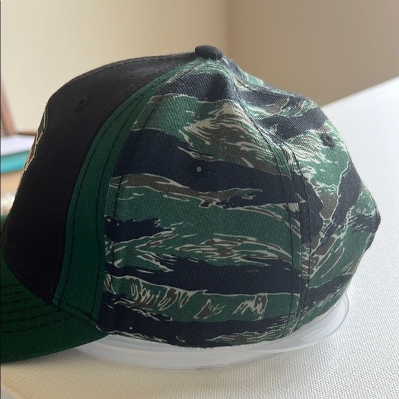 Black Canyon American Loud & Proud Rider Hat Black Green Camouflage Adjustable - Picture 3 of 10